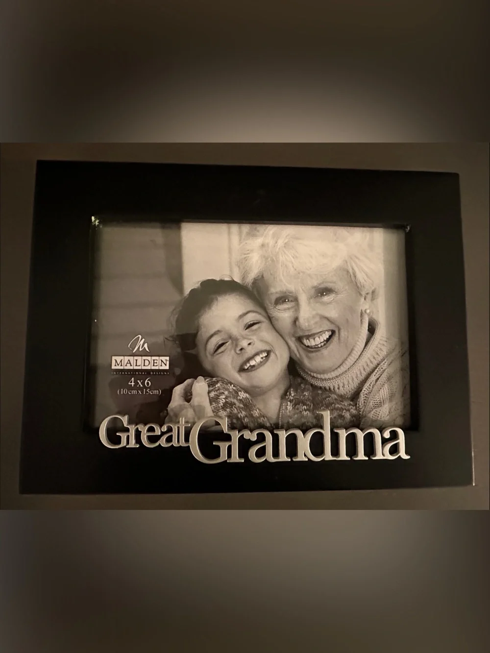 Black Photo Frame with 'Great Grandma' Lettering